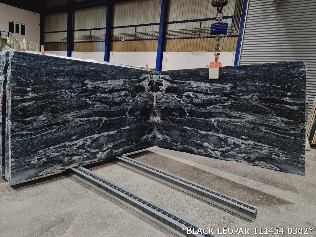 Black Leopard Bookmatching Marble Slabs Polished -Full Truckload