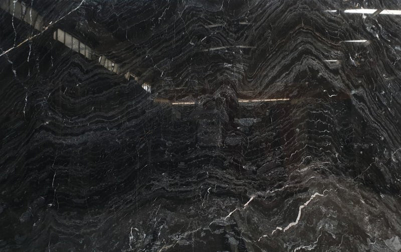 Black Wave Marble Slabs Polished - Full Truckload