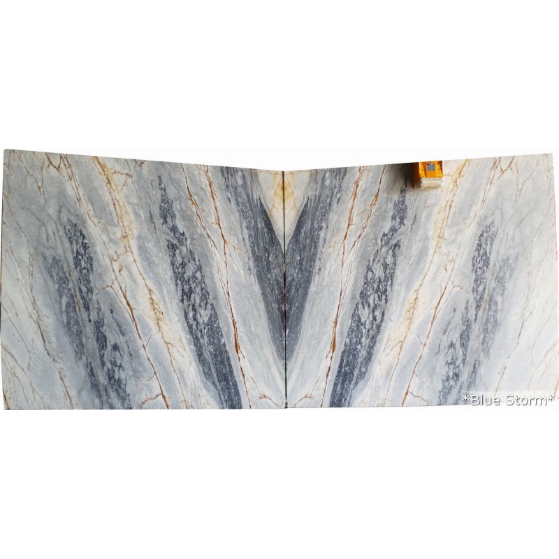 Blue Storm Bookmatching Marble Slabs Polished - Livfloors Collection