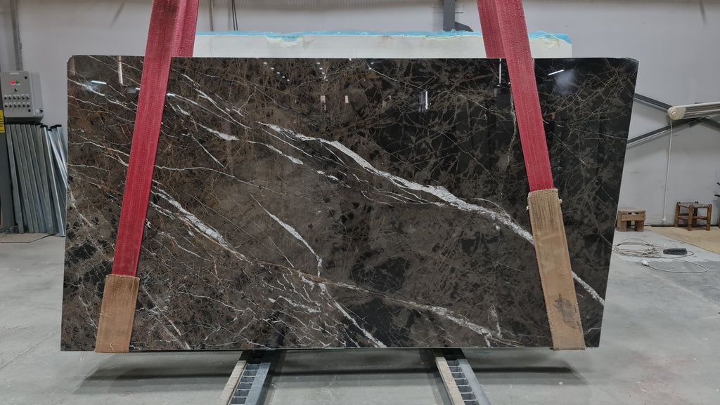 Bruno Perla Brown Bookmatching Marble Slabs Polished - Full Truckload