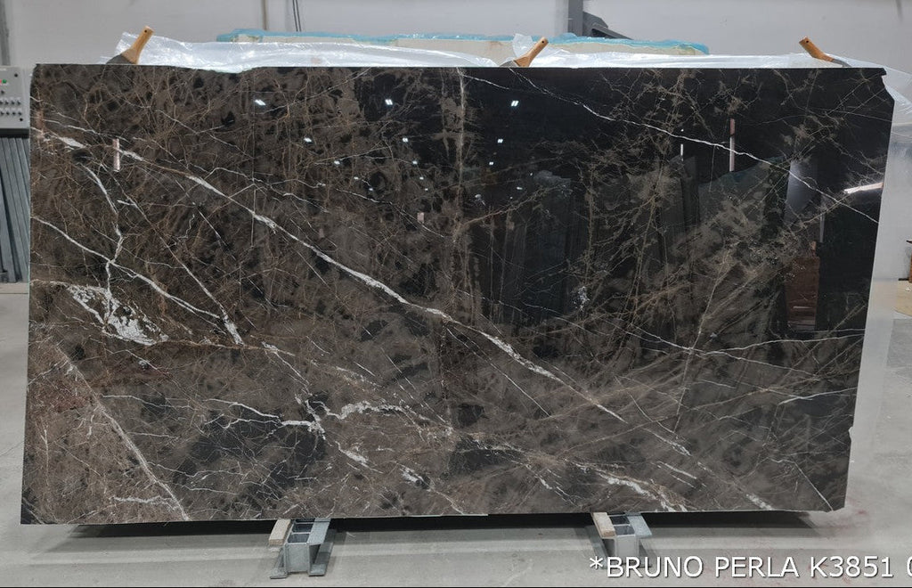 Bruno Perla Brown Bookmatching Marble Slabs Polished - Full Truckload