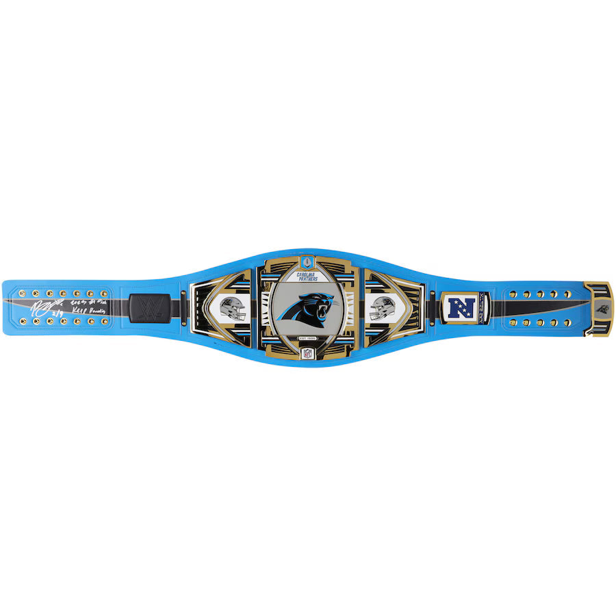 Bryce Young Carolina Panthers Autographed WWE Legacy Title Belt with 2023 #1 Pick and Keep Pounding Inscriptions - Limited Edition of 9