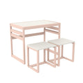 Signy 3 Piece Activity Table Set - Pink / White