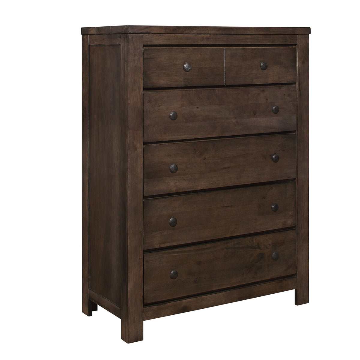 5 Drawer Chest, 1 Piece - Brown
