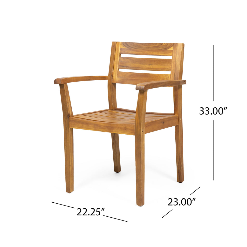 7-Piece Acacia Wood Outdoor Dining Set
