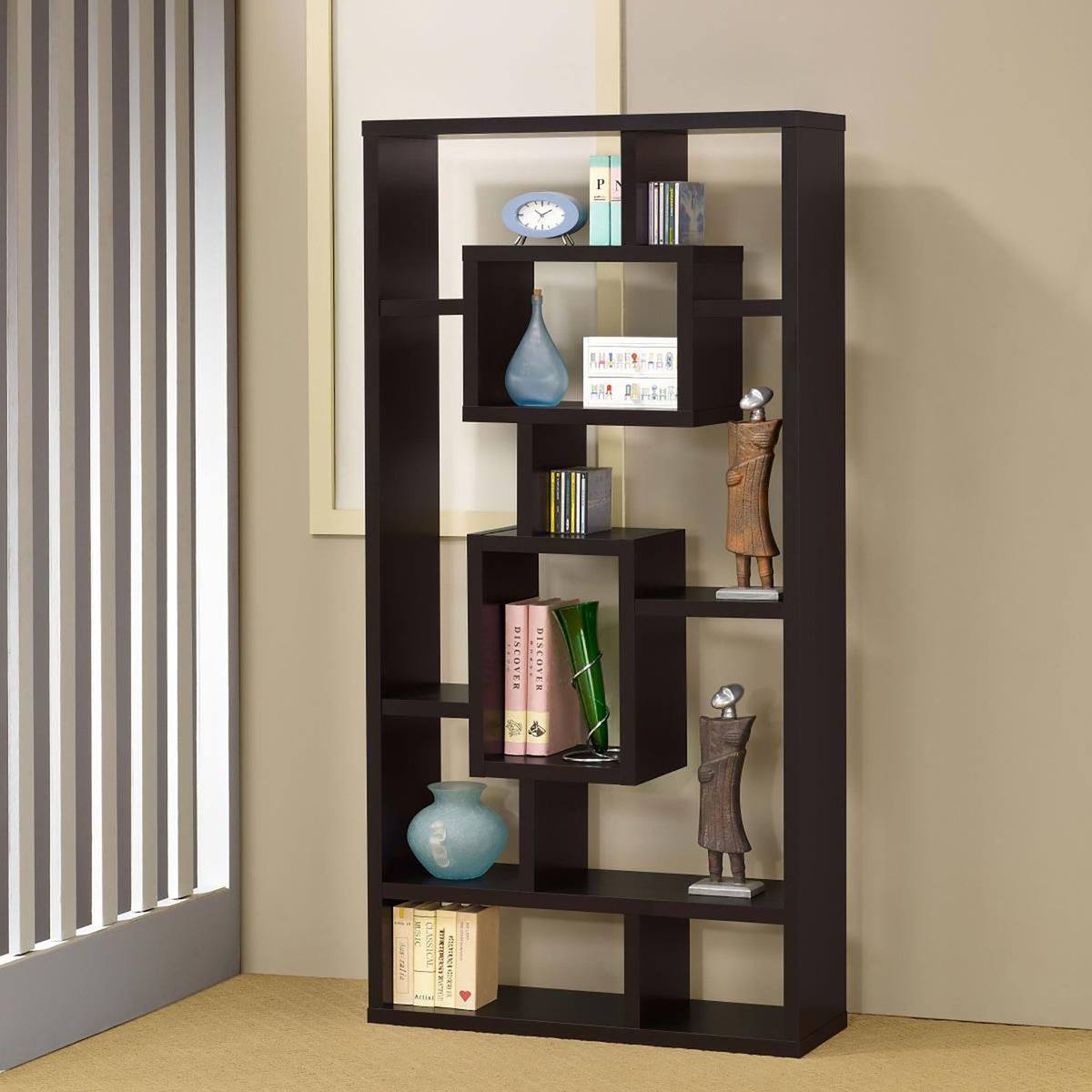 10 Shelf Open Back Bookcase