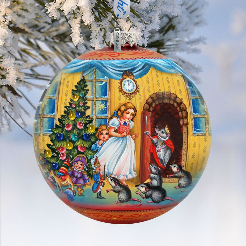 Story of Clara and the Nutcracker Glass Ornament Limited Edition by G. DeBrekht - Christmas Decor - 73884
