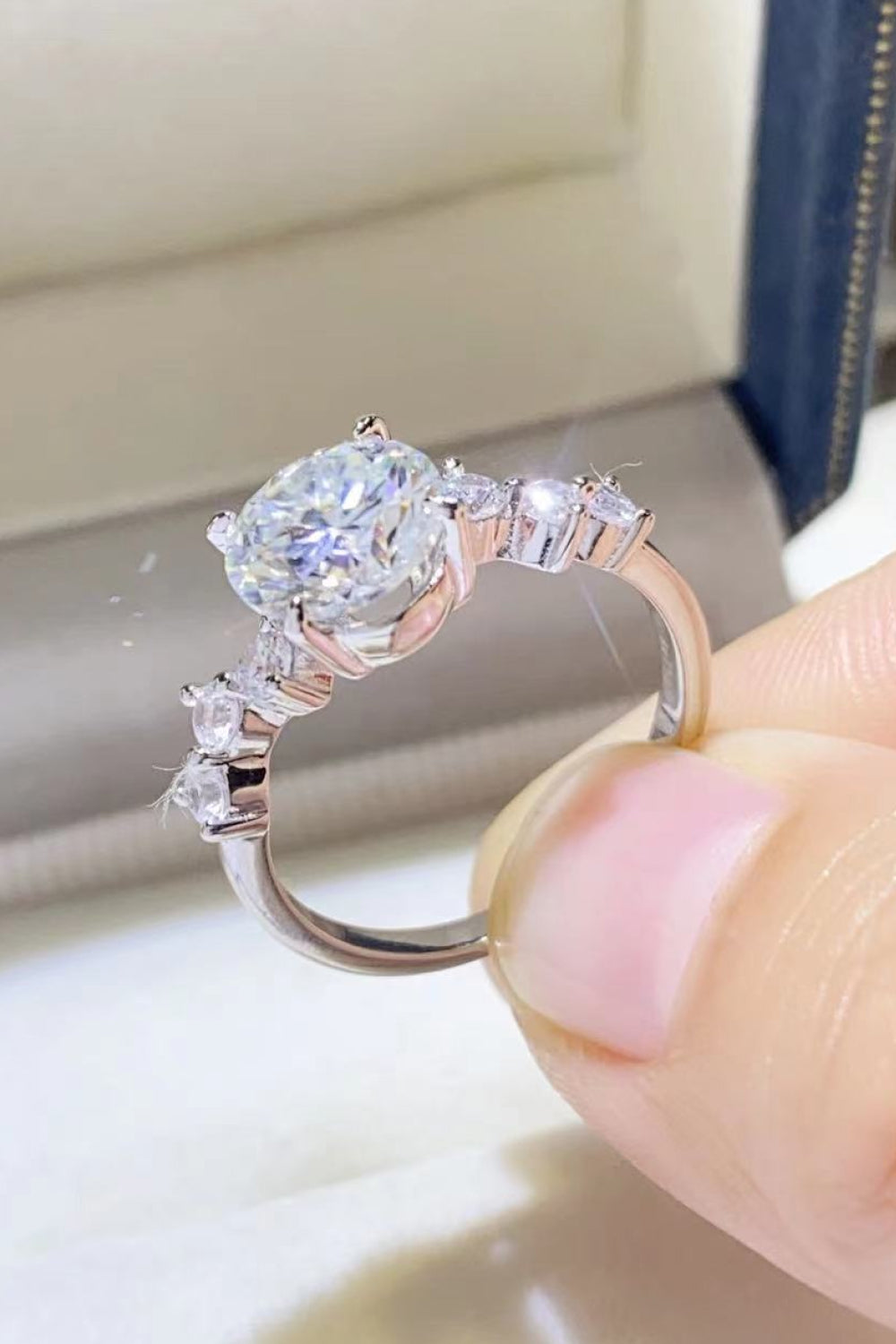 2 Carat Brilliant Round Cut Sparkala™ Platinum Over Pure Sterling Silver Ring