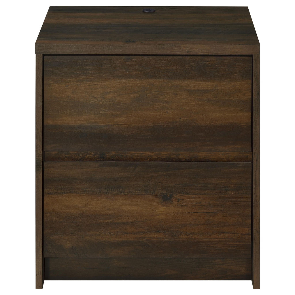 Geary - 2 Drawer Nightstand With LED Lights And USB Charging Ports