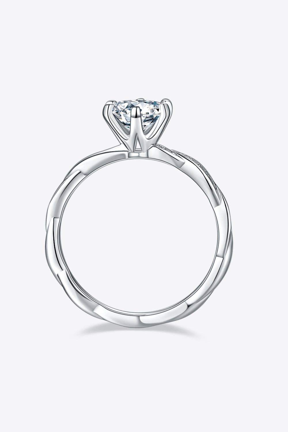 1 Carat Brilliant Round Cut Sparkala™ Platinum Over Pure Sterling Silver Ring