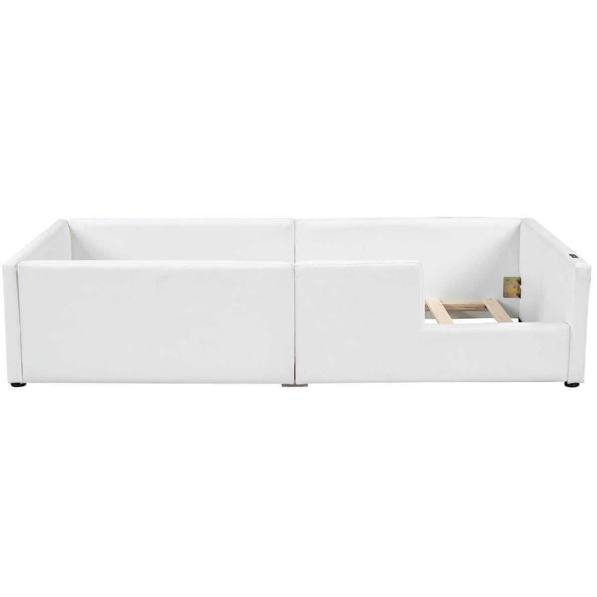 Platform Bed With Guardrail And Charging Station