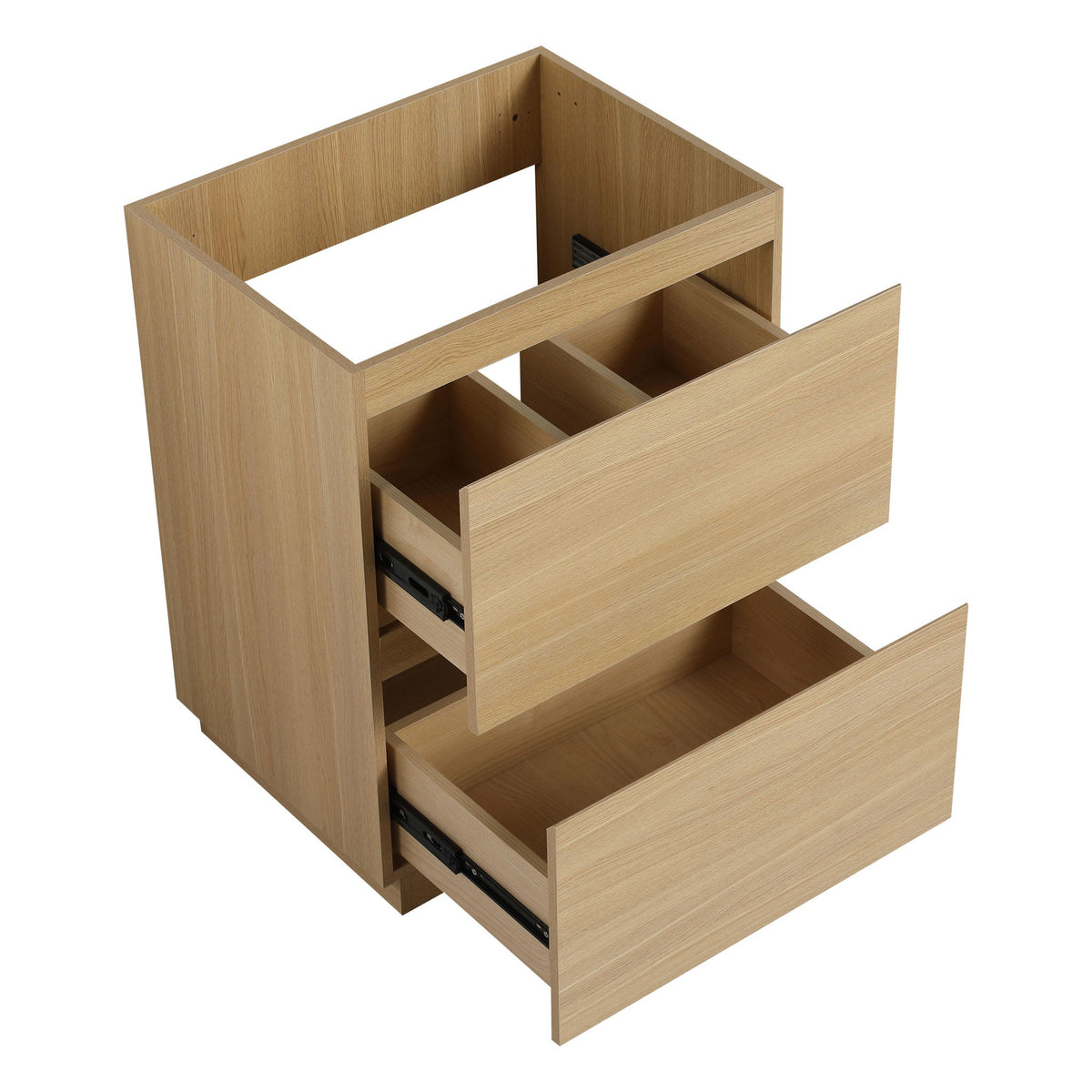 Modern Freestanding Bathroom Vanity Cabinet With Double Drawer