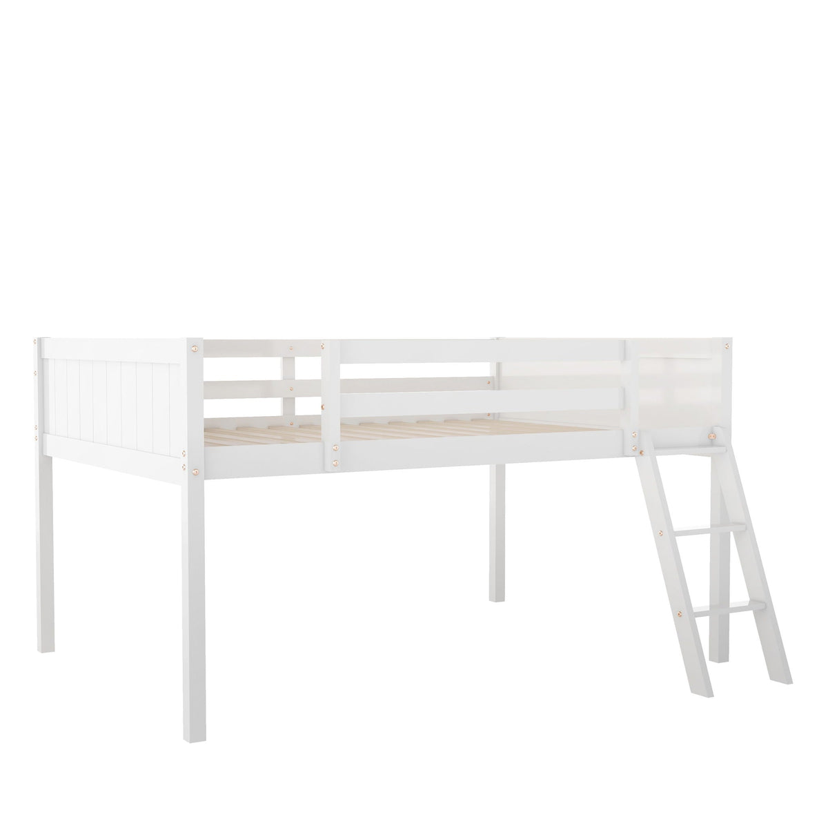 Low Loft Bed With Adjustable Ladder
