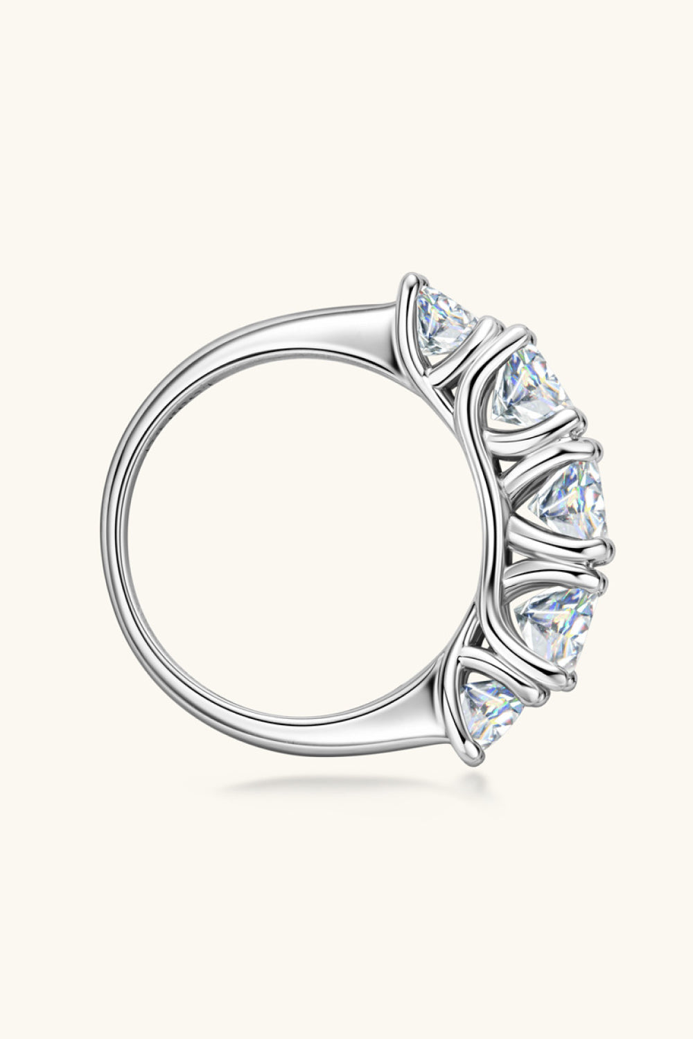 1 Carat Sparkala™ Platinum Over Pure Sterling Silver Half-Eternity Ring