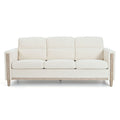 Comfortable Solid Wood Three-Seater Sofa