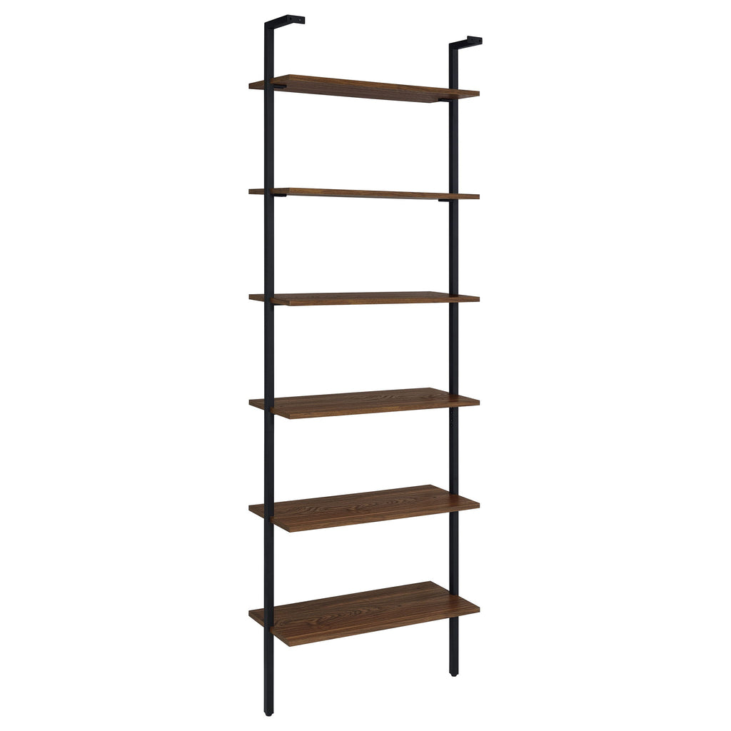 Christy - Owens - 6 Shelf Wall Bookshelf - Walnut