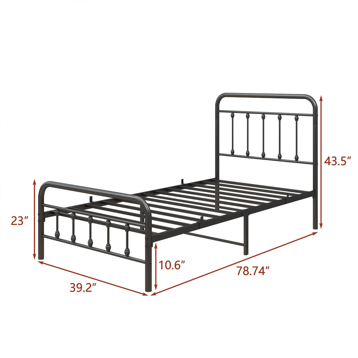 Tara Victorian-Style Steel Bed Frame