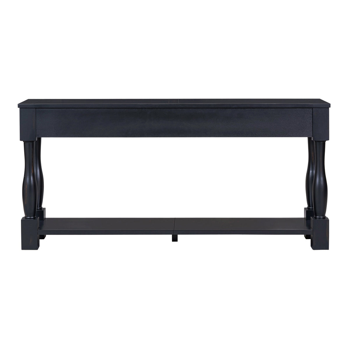 TREXM 63" Long Console Table with Drawers and Shelf