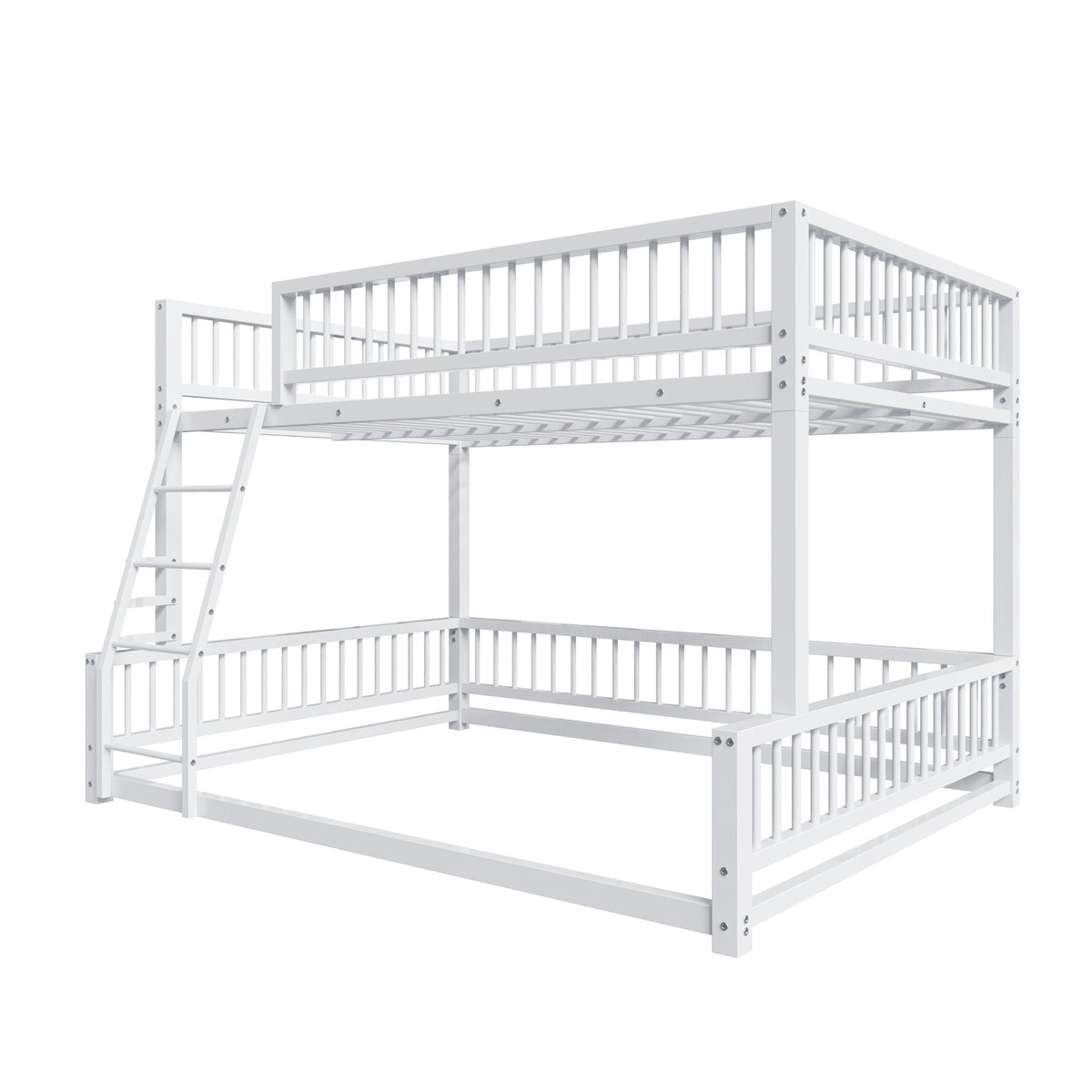 Bunk Bed With Ladder And Safety Guardrails