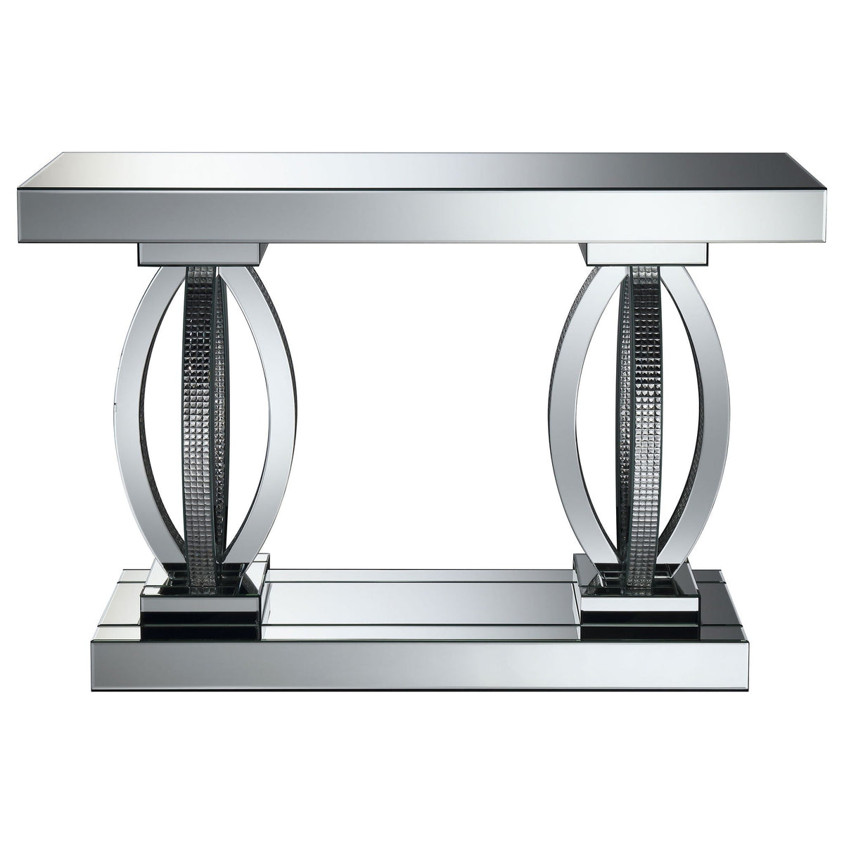 Drea - Entryway Sofa Console Table - Silver