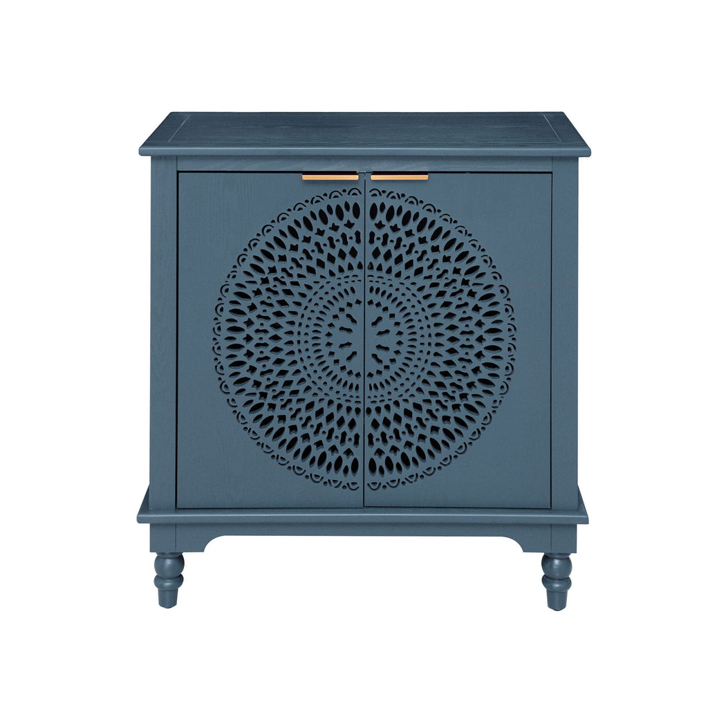 Hollow - Carved 2 Doors Accent Cabinet