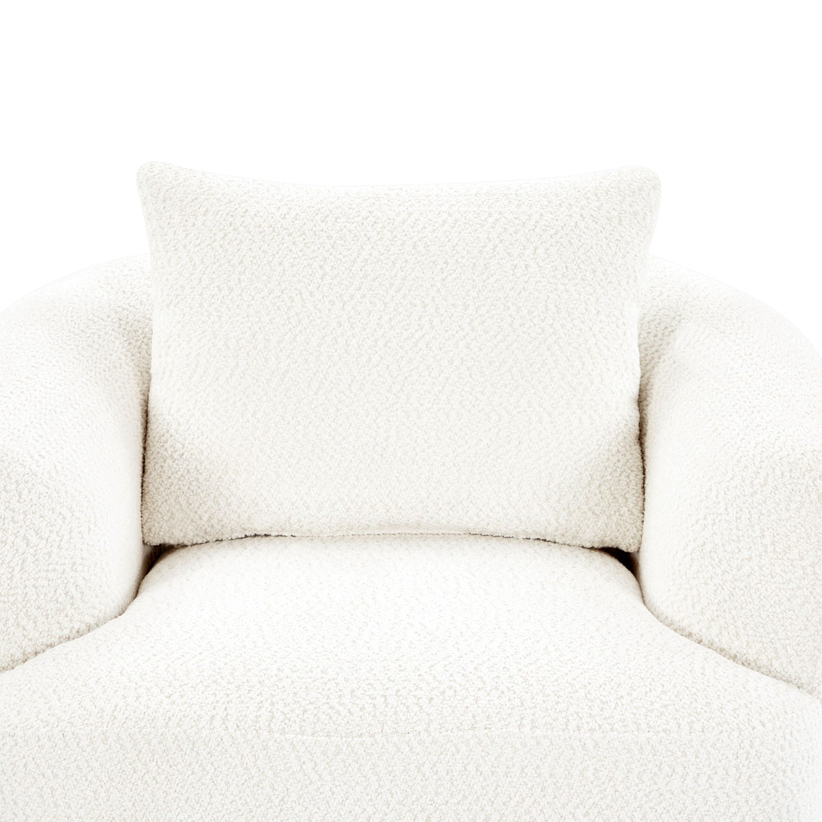 360° Swivel Barrel Sofa Chair With Throw Pillow, Upholstered Accent Chair
