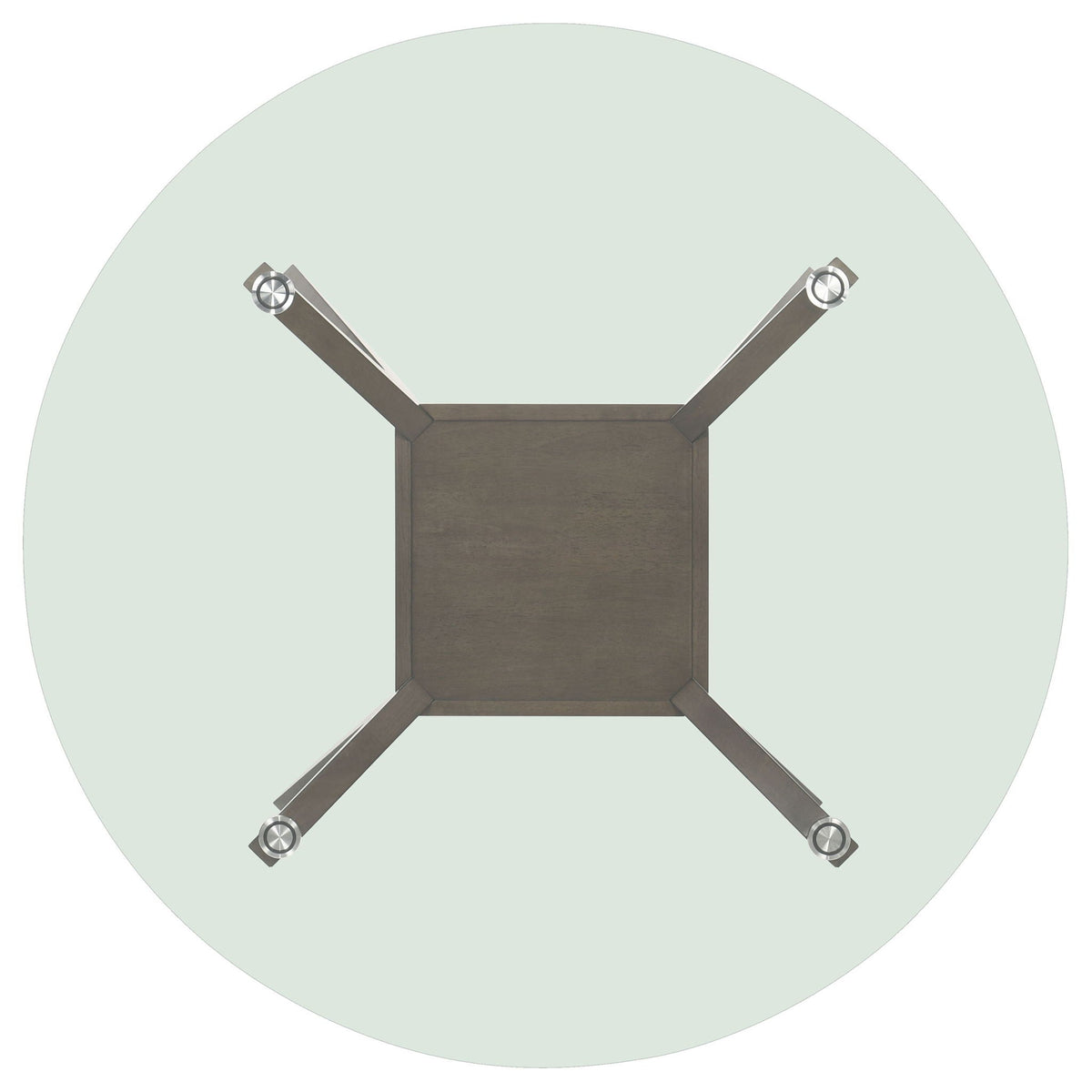 Flynn - Round Glass Top Dining Table - Brown