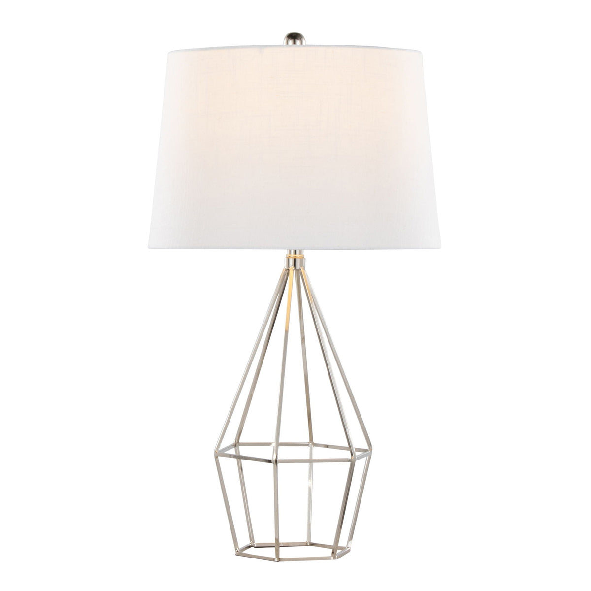 Diana - Contemporary Table Lamp (Set of 2) - Polished Nickel / Black Satin