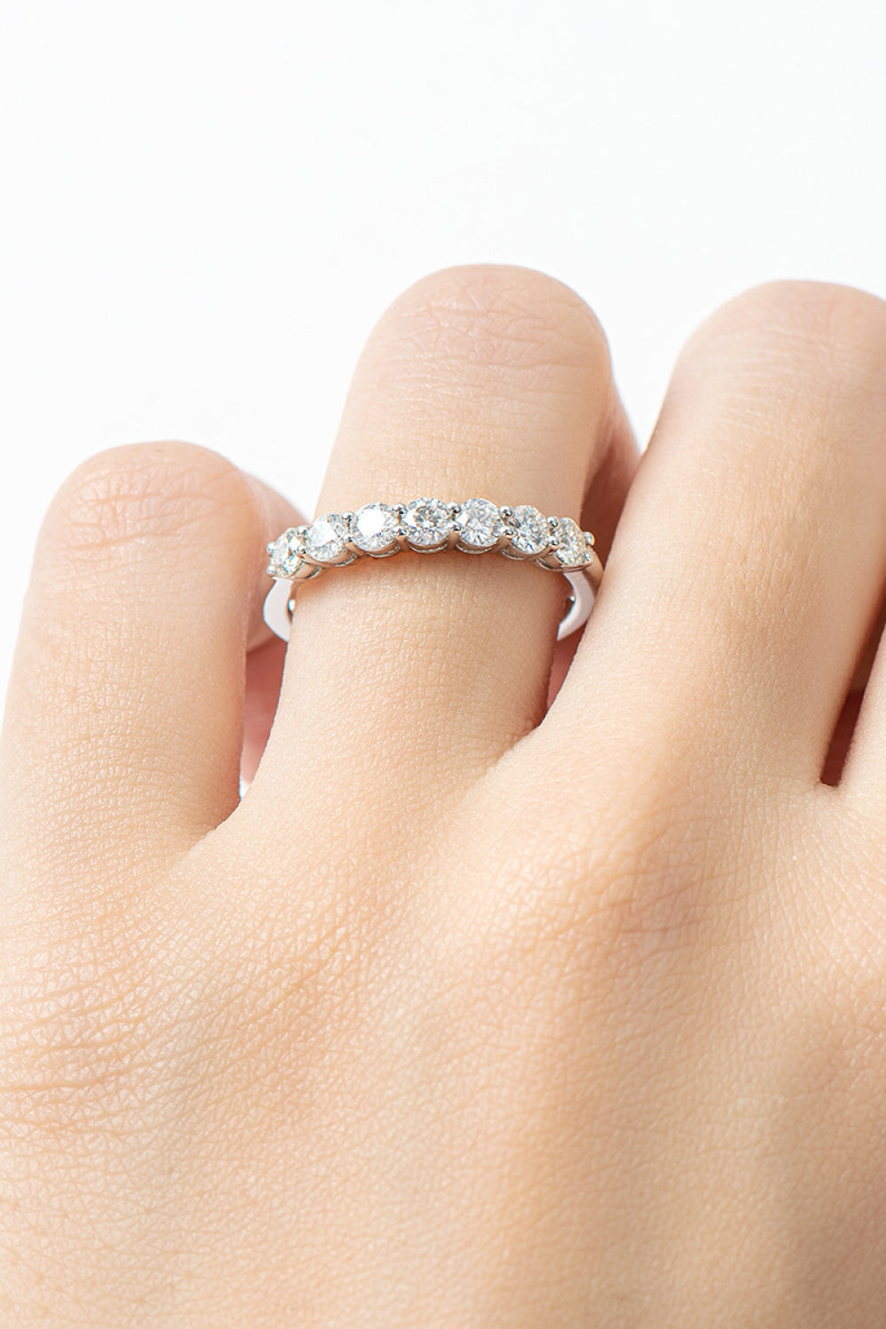 Can't Stop Your Shine 7 Stone Sparkala™ Ring (Platinum Over Pure Sterling Silver)