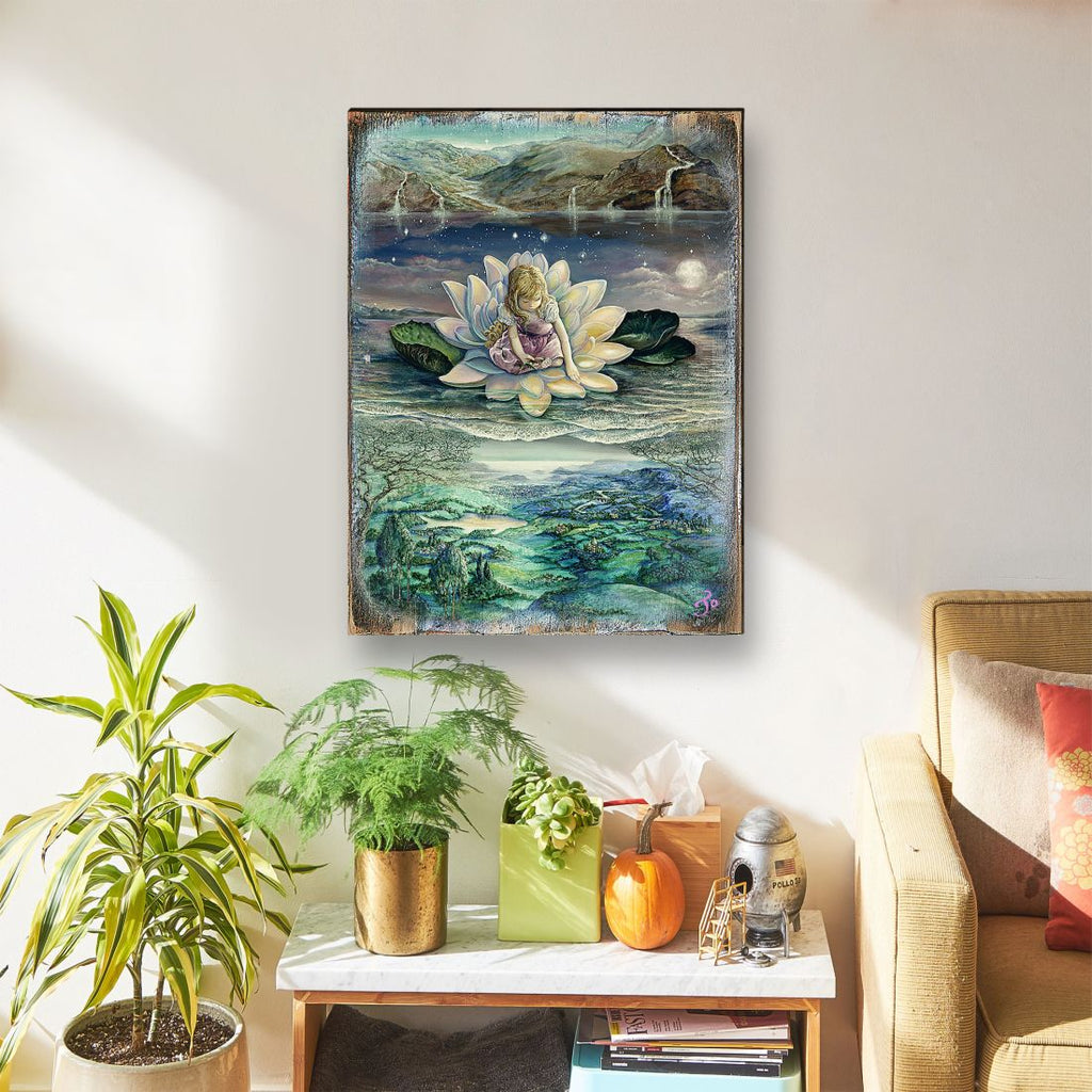 Horizons Fantasy Wooden Wall Art by Josephine Wall - Fantasy Decor - 852146-JW