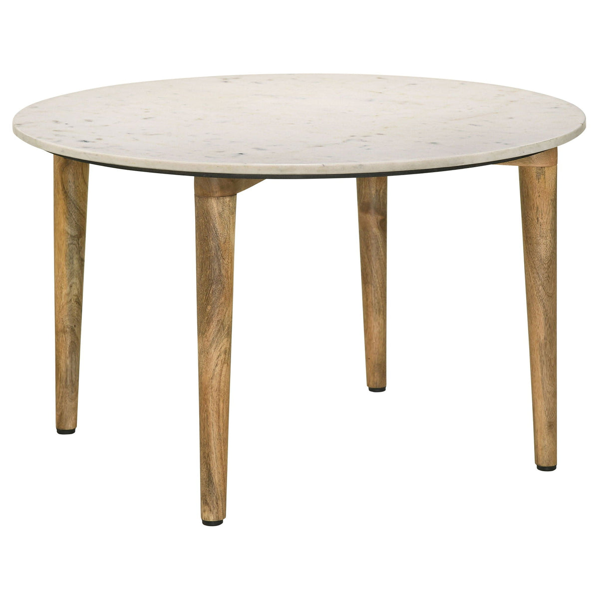 Leska - Round Coffee Table - White