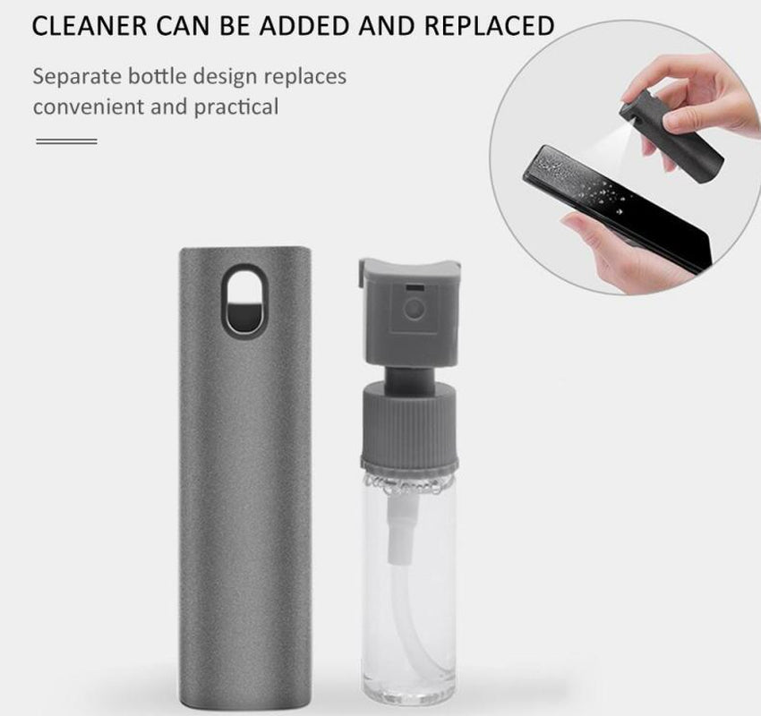 2 in 1 Phone Computer Screen Cleaner Kit for Screen Dust Removal Microfiber Cloth Set