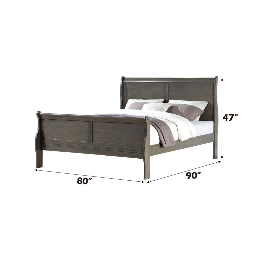 Louis Philippe Sleigh Style Bed