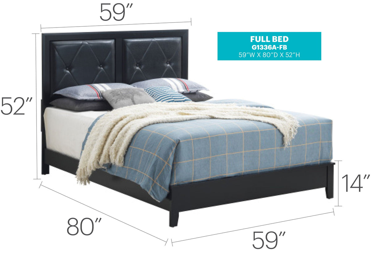 Padded Headboard Bed