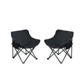 2 Pieces Outdoor Camping Chairs Folding / Portable, Comfortable Seating, Durable Steel Fram