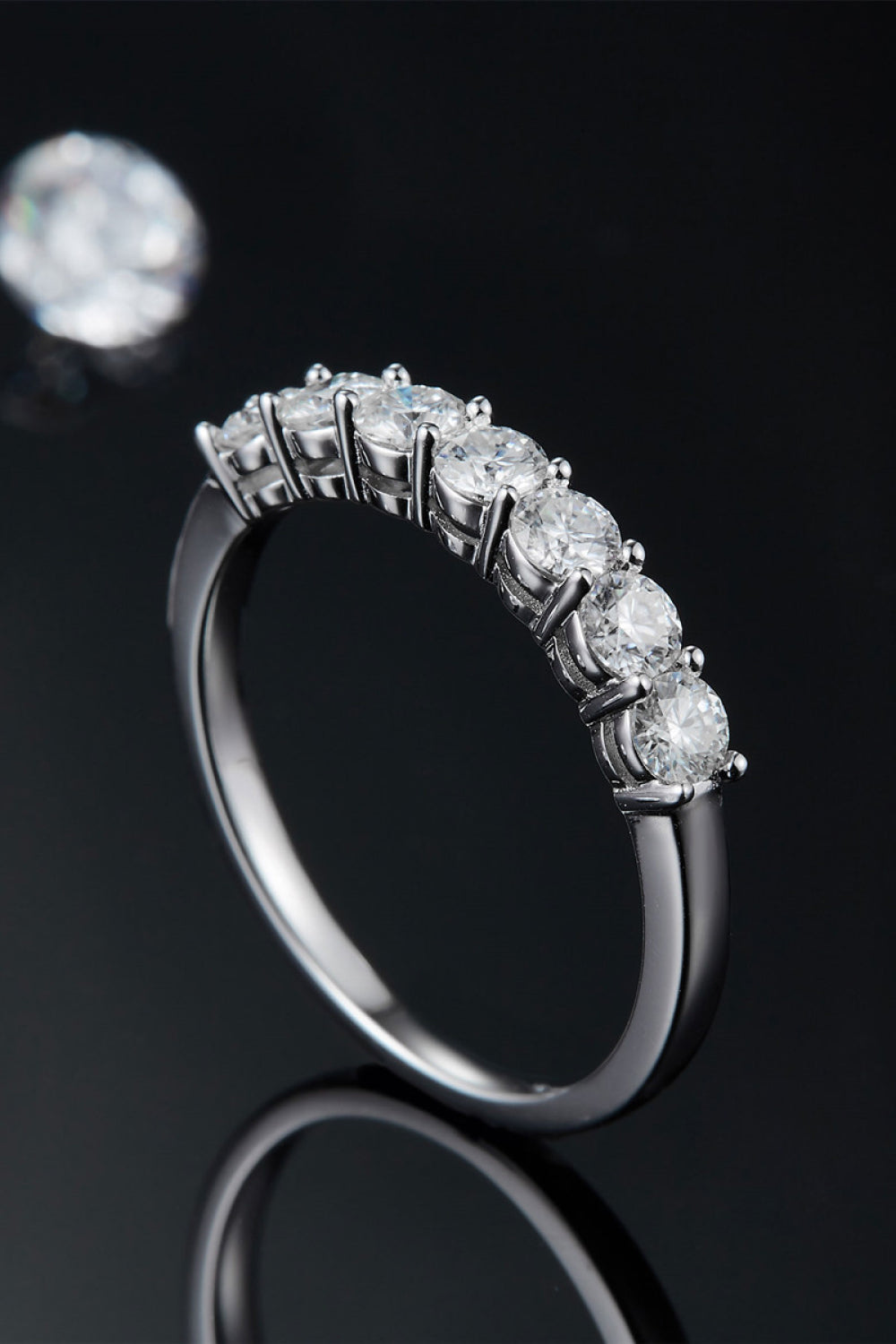 Can't Stop Your Shine 7 Stone Sparkala™ Ring (Platinum Over Pure Sterling Silver)