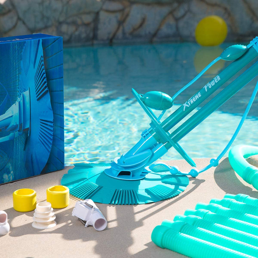 Xtremepowerus 75037 Climb Wall Pool Cleaner Automatic Suction Vacuum-Generic, Blue