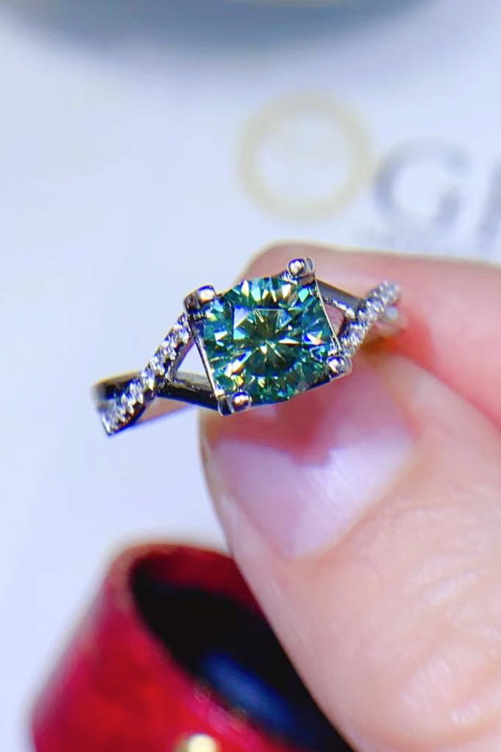 1 Carat Sparkala™ Platinum Over Pure Sterling Silver Ring