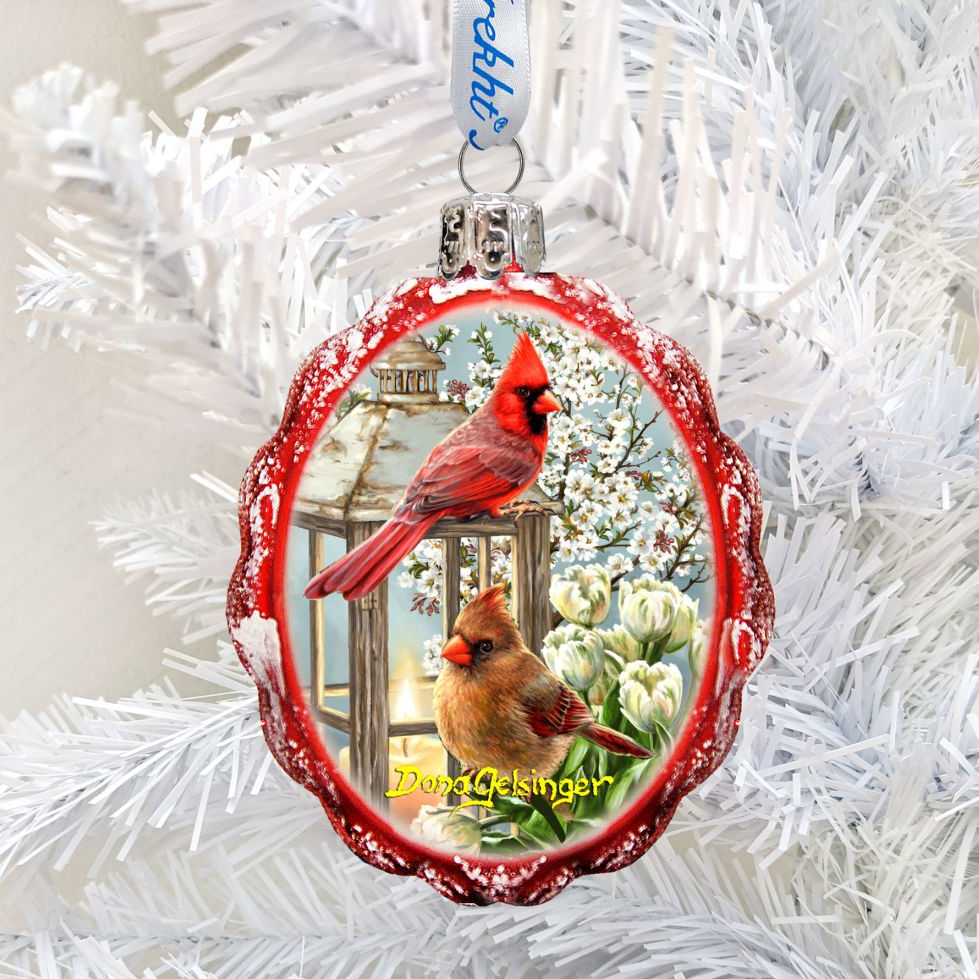 House Birds Mercury Glass Ornament by D. Gelsinger - Christmas Decor - 778105-DG