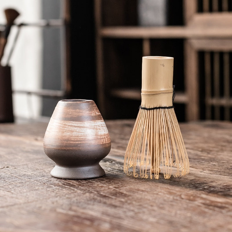 Japanese Ceramic Matcha Tea Bowl Japanese Tea Set Whisk Bamboo Matcha Brush Tea Ceremony Zen