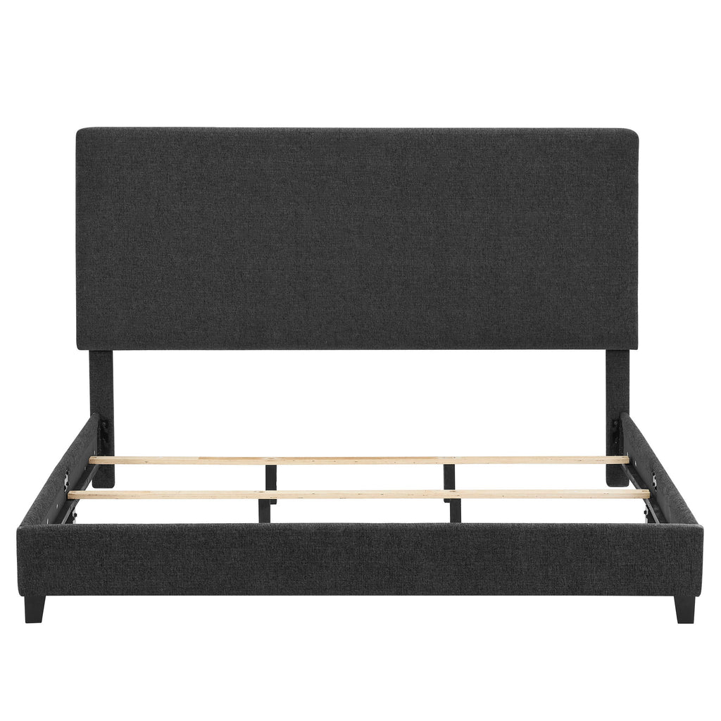 Platform Bed & Upholstered Headboard
