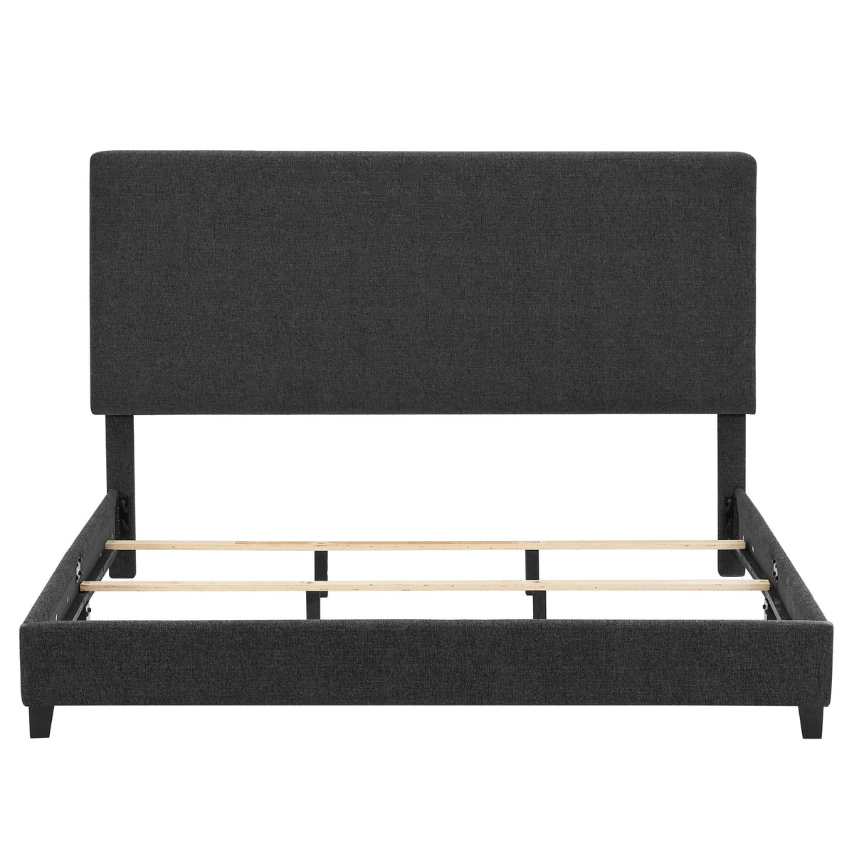Platform Bed & Upholstered Headboard