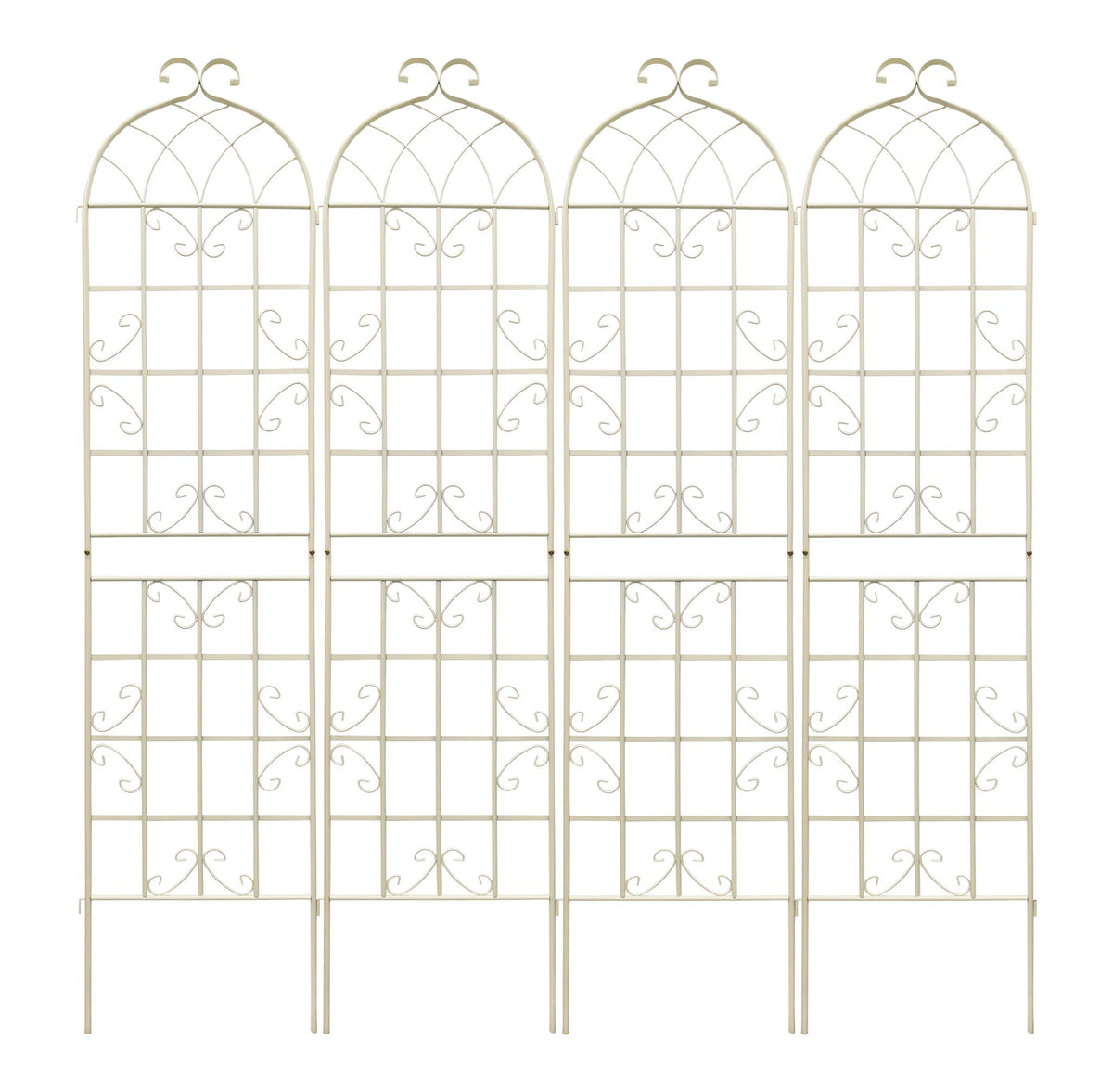 Metal Garden Rustproof Trellis For Climbing Plants Outdoor Flower Support