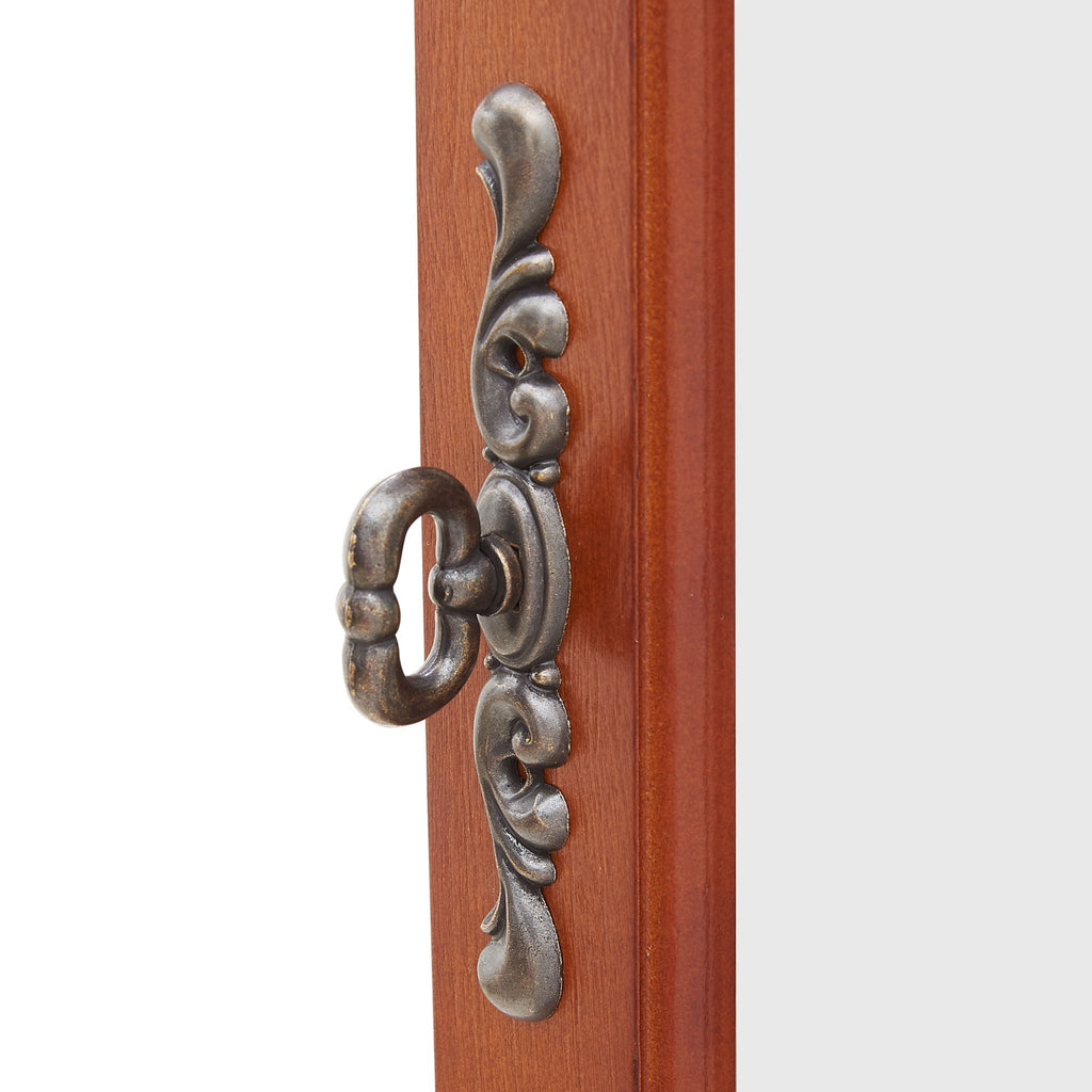 Corner Curio Cabinet With Lights, Adjustable Shelves, Mirrored Back - Walnut