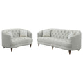 Veronica - Sofa And Loveseat 2 Piece Living Room Set - Gray