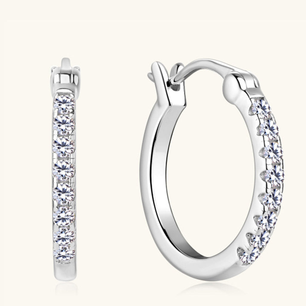 Pure Sterling Silver Sparkala™ Huggie Earrings