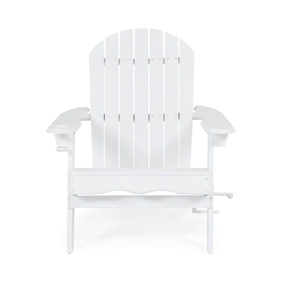 Zenithia Outdoor Foldable Adirondack Chair With 2 Cup Holders