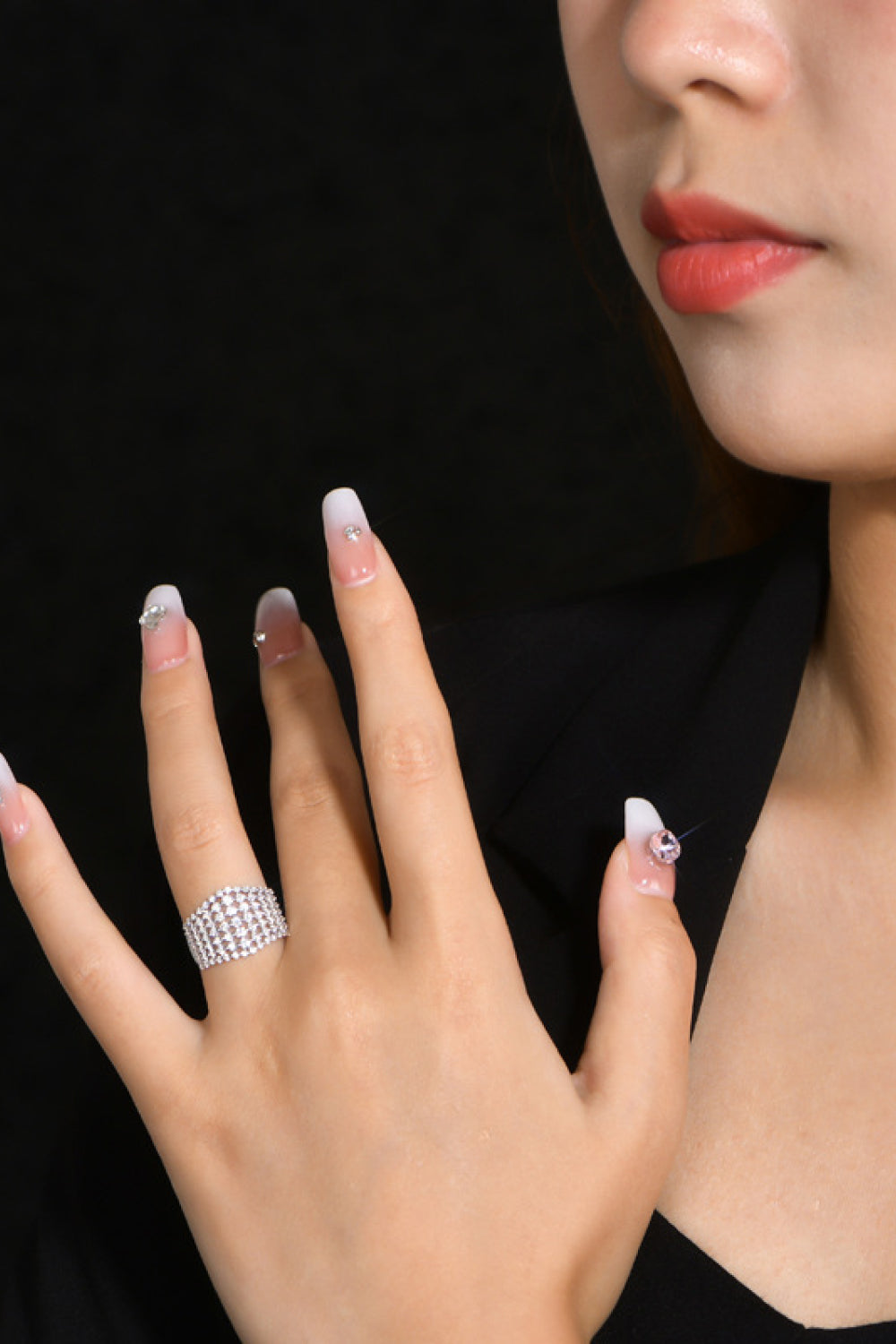 1.21 Carat Sparkala™ Platinum Over Pure Sterling Silver Banded Ring