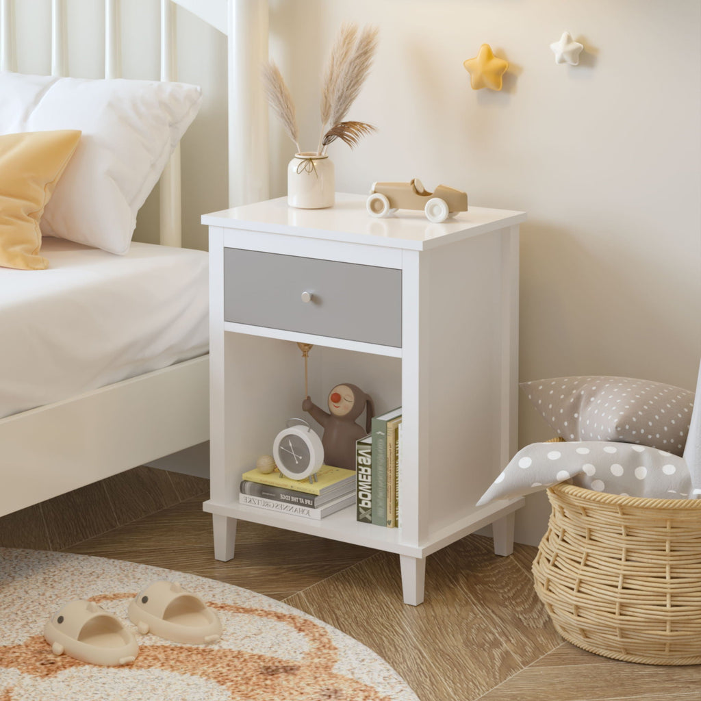 Nightstand With 1 Drawer 1 Shelf