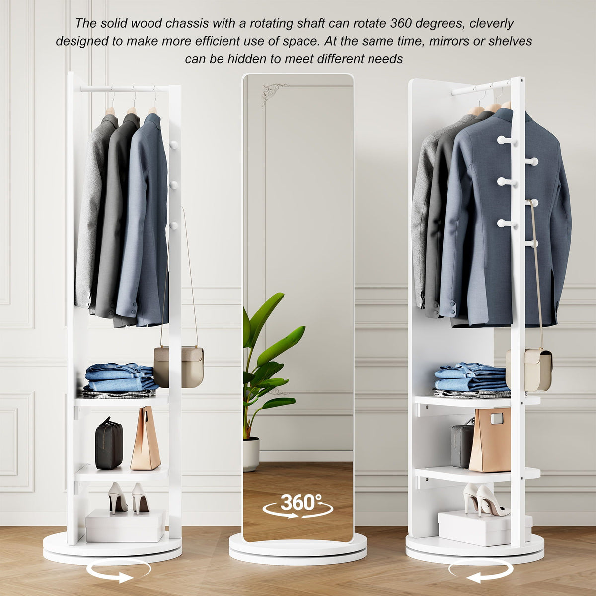 3 In 1 Multifunctional Full-Length Clothing Mirror